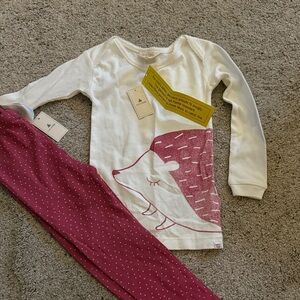 GAP Kids Hedgehog Pajama Set - White and Pink